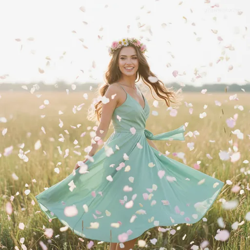 Studio beauty shot with softbox glow and pastel styling.