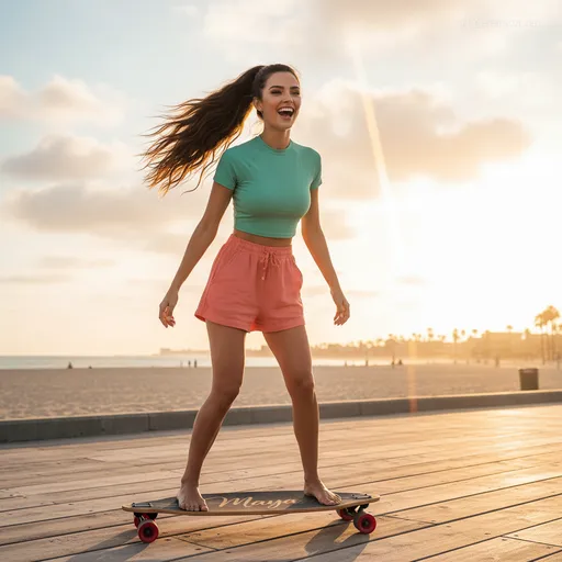 Avant-garde runway moment captured mid stride.